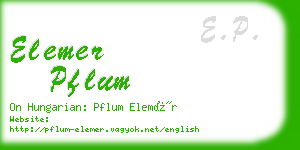 elemer pflum business card